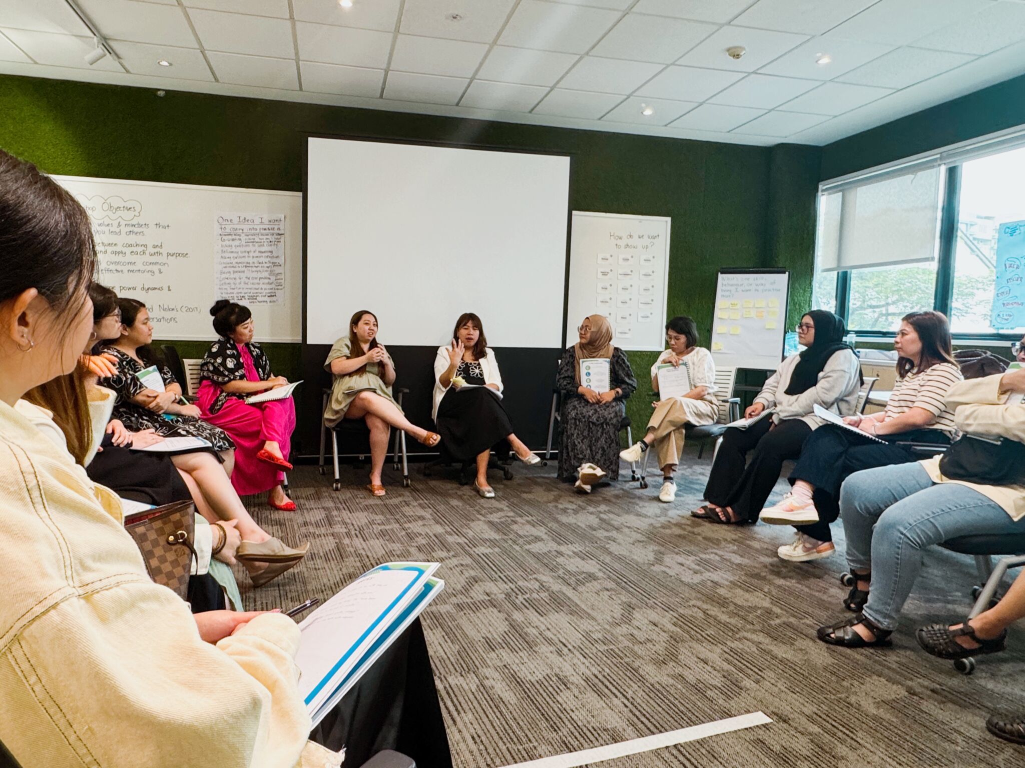 Leadership facilitation circle discussion Singapore